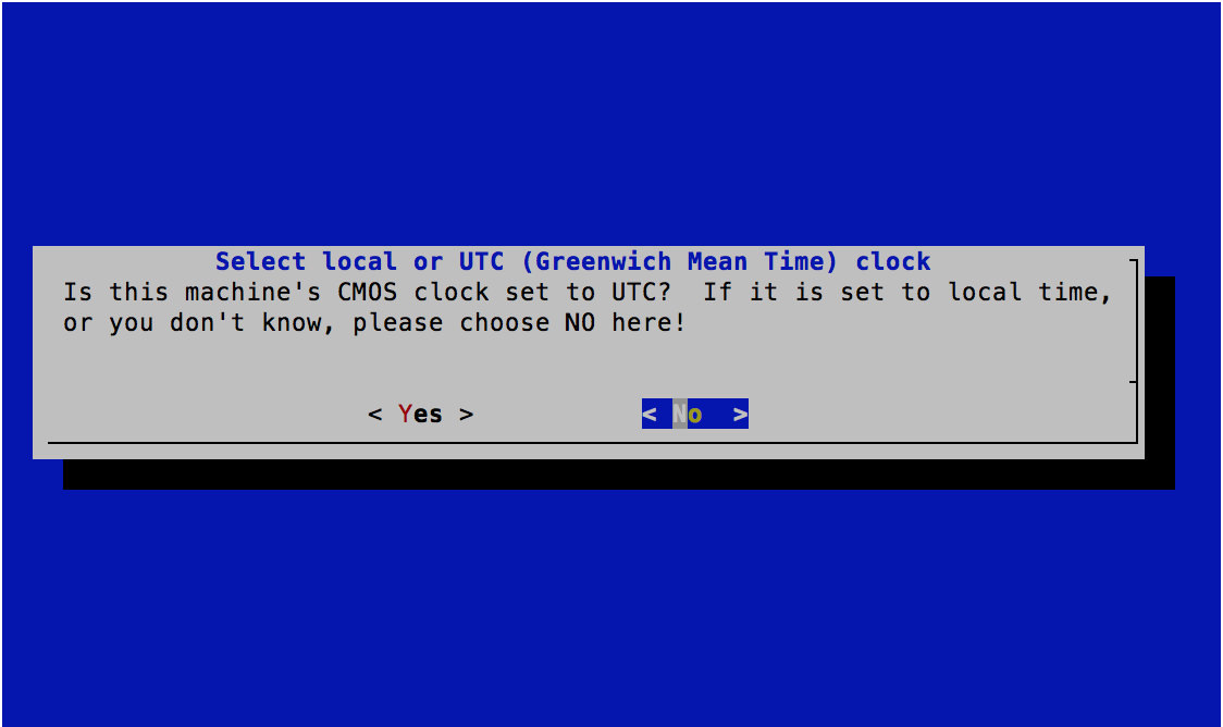 Time Zone Selector - UTC Time on CMOS - FreeBSD 11.0 Installer